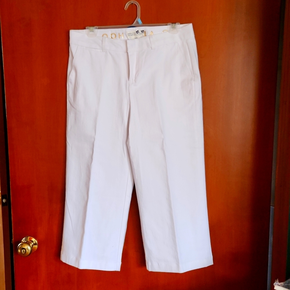 Kate Spade Broome Street, wide leg, white capris. Size 28